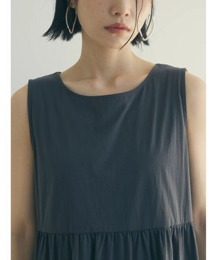 Green Parks armonia.バッククロスワンピース Charcoal Gray