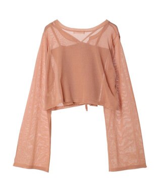 Green Parks ・swing by SET2点ニットカーデ&ニットキャミ Orange