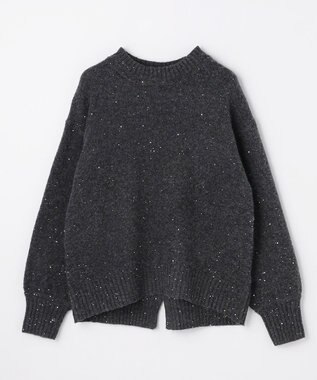 ANY スパンコールニット チャコール