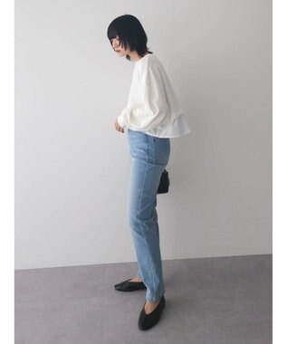 Green Parks ＧＵＭストレッチセンター切替テーパードデニムパンツ Light Blue