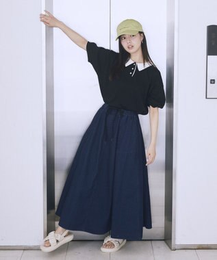 earth music&ecology 【UVカット】アソートロゴCAP Green