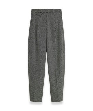 JOSEPH クラバットウール　テーパードトラウザーズ Ivory/Black