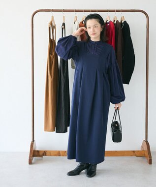 CRAFT STANDARD BOUTIQUE キナリノコラボ/タックジャンパースカート/24AW Navy