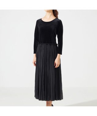 Chacott velour combi dress ブラック（ロベット）