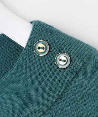 ANY SIS 【洗える】サイドケーブルカラー ニット ブルーグリーン