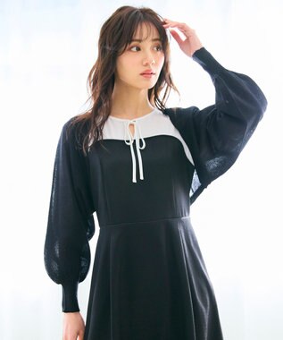 Feroux ラメニット ボレロ ブラック系