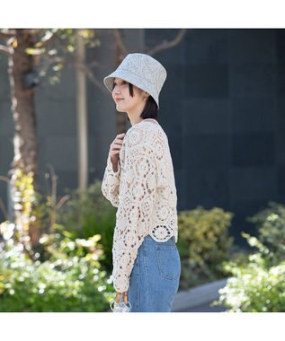 林八百吉商店 un chapeau  ジャガードハット ベージュ