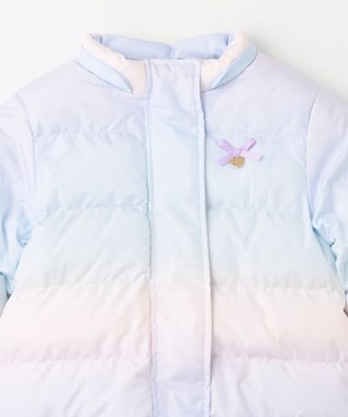 ANY KIDS 【洗濯機OK】中綿 リボン コート レインボー