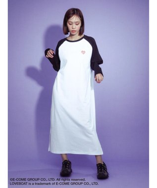 Green Parks ■別注　ＬＯＶＥ　ＢＯＡＴ　ラグランワンピース White