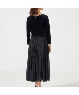 Chacott velour combi dress ブラック（ロベット）