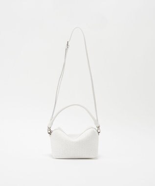 russet メッシュショルダーバッグ(CE-1767) white