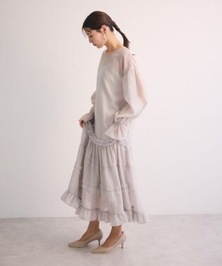 Green Parks ・Ｒａｉｌｍｅオーガンジーワンピース（インナーＯＰ Light Gray