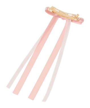 Maison de FLEUR ピンクマニアレイヤードリボンバレッタ Pink Beige