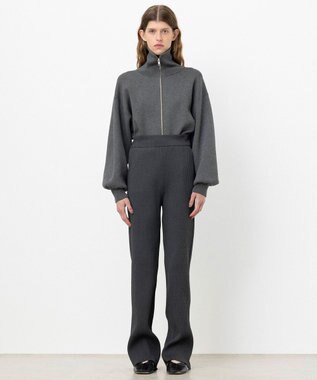 NAVE 【ReNAVE・手洗い可】スポンディッシュニットワイドリブパンツ グレー系