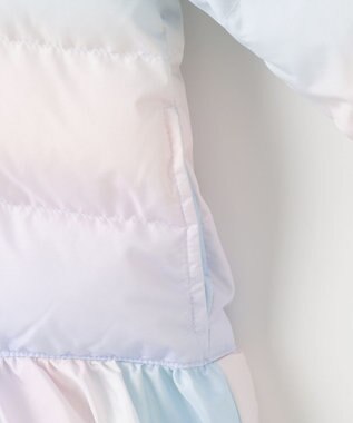 ANY KIDS 【洗濯機OK】中綿 リボン コート レインボー