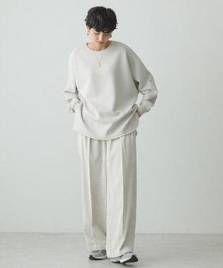 AMERICAN HOLIC ドルマン異素材ポンチプルオーバー Light Gray