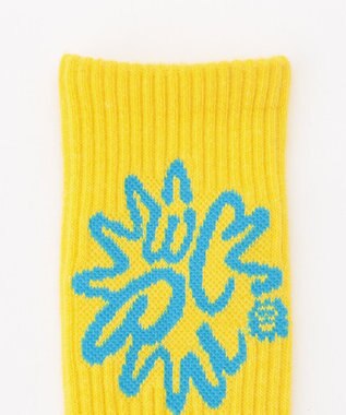 PW CIRCULUS 【虫よけ加工】【WOMEN】サークルロゴ　ミドルソックス  ゴルフ イエロー系