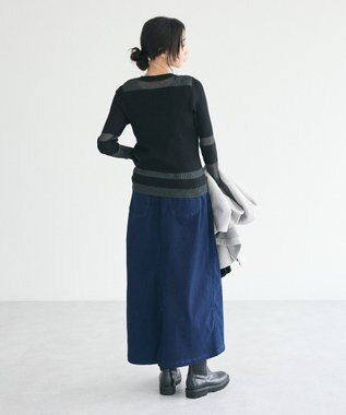 CRAFT STANDARD BOUTIQUE シアーニット長袖プルオーバー Black