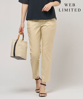 J.PRESS LADIES 【セットアップ対応・洗える・撥水】コットンFITTY テーパード パンツ 【WEB限定】イエロー系