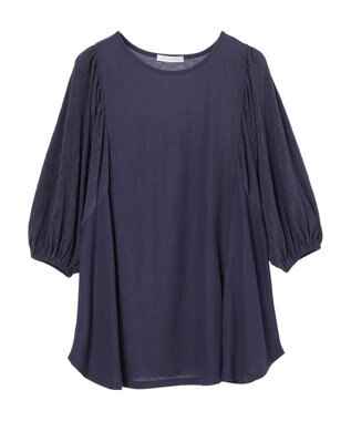 Green Parks ボリューム袖切替プルオーバー Blue