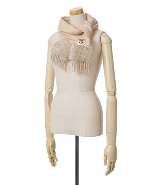 MOONBAT PAUL & JOE ACCESSOIRES ヌネットワッペン×ファームースタッチマフラー（パッケージ入り） ベージュ