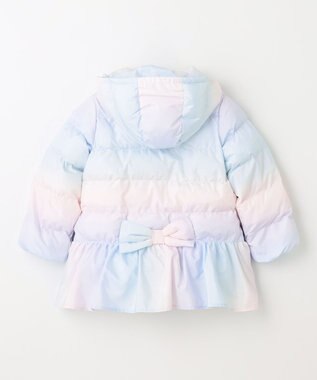 ANY KIDS 【洗濯機OK】中綿 リボン コート レインボー