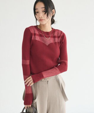 CRAFT STANDARD BOUTIQUE シアーニット長袖プルオーバー