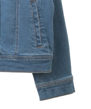 YECCA VECCA ノーカラーストレッチGジャン Indigo