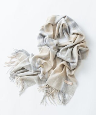 【新品】GALERIE VIE カシミヤチェックストール ベージュ系¥52800 カシミヤ チェック ストール / 23区 | ファッション通販 【公式