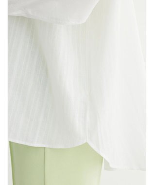 Green Parks カラミバンドカラーシャツ Off White