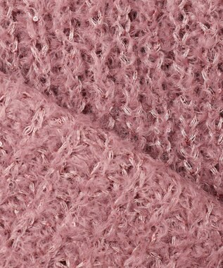 ANY SIS 【洗える】ブークレースパンコール ニット ピンク