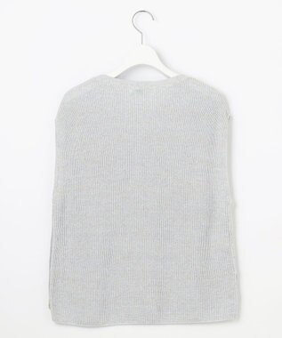 J.PRESS LADIES S 【洗える】Linen Cotton Vest  ニット ベスト ブルー系