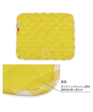 PET PARADISE ディズニー くまのプーさん クールマット 《みんな柄》 Ｓ ホワイト×イエロー