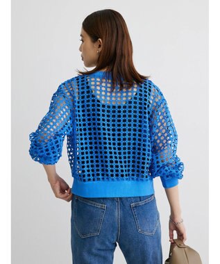 Green Parks ・ＳＵＧＡＲ　ＳＰＯＯＮ　ハナレースカーディガン Blue