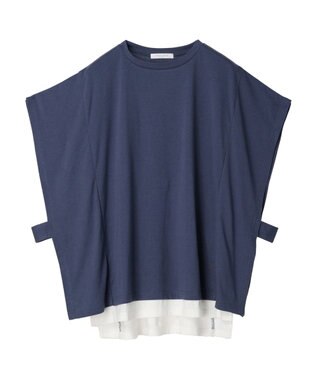 Green Parks ポンチョ風レイヤードチュニック Blue