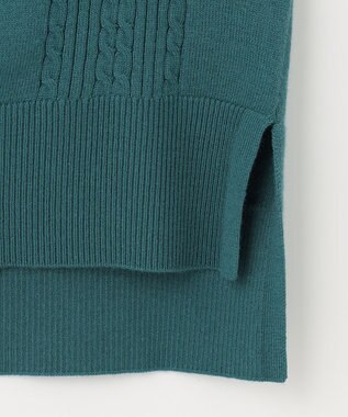 ANY SIS 【洗える】サイドケーブルカラー ニット ブルーグリーン