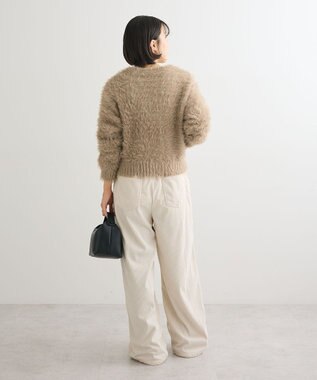 Green Parks ・Ｐｅｔｉｔ　Ｆｌｅｕｒ　シャギーニットカーディガン Gray Beige