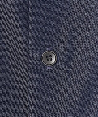 UNFILO シャンブレーデニム ショルダータックブラウス インディゴ