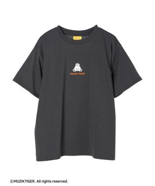 Green Parks ムジークタイガー／バックプリントＴシャツ Charcoal Gray