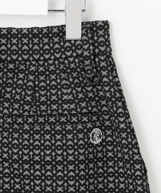23区GOLF 【WOMEN】裏起毛ジャージースカート ストレッチ モノグラム 上品スタイル ブラック系5