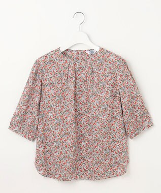 J.PRESS LADIES L 【洗える】LIBERTY Joanna Louise/Phoebe クルーネック ブラウス オレンジ系5