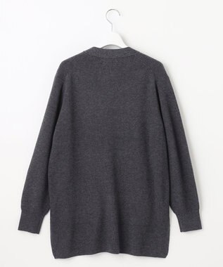 J.PRESS LADIES 【洗える】SEMI WORSTED カーディガン グレー系
