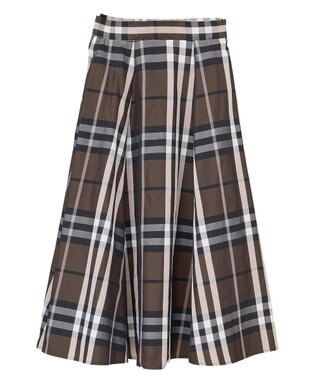 YECCA VECCA 【撥水】メモリーフレアスカート Brown