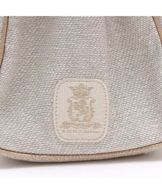 A.D.M.J. リネンラメクロス/前金具付トート32cm(Dカン＋) SILVER