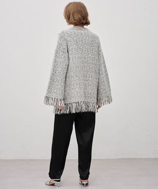 uncrave ツイードニット ジャケット オフ×ブラック