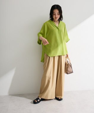 Green Parks 【WEB限定】開襟シアージャケット風シャツⅡ Green