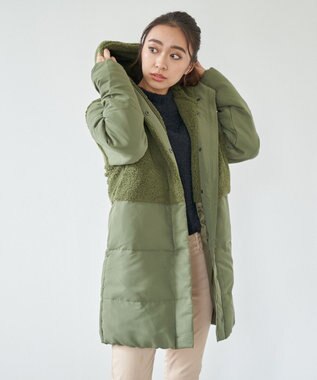 OP／FILA 【OP】切り替えボアジャケット カーキ