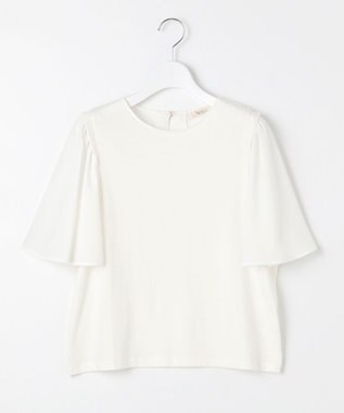 Feroux 【UVケア】ジョーゼットフレアスリーブ Tシャツ ホワイト系