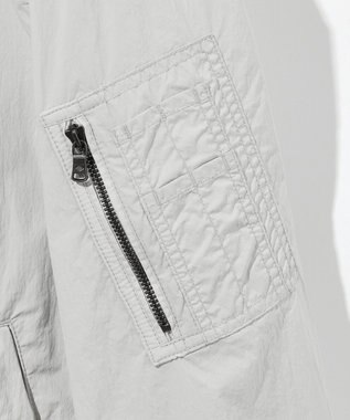 JOSEPH ABBOUD 【軽量/ストレッチ/撥水】ライトワッシャーストレッチ ショートブルゾン ライトグレー系