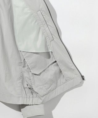 JOSEPH ABBOUD 【軽量/ストレッチ/撥水】ライトワッシャーストレッチ ショートブルゾン ライトグレー系